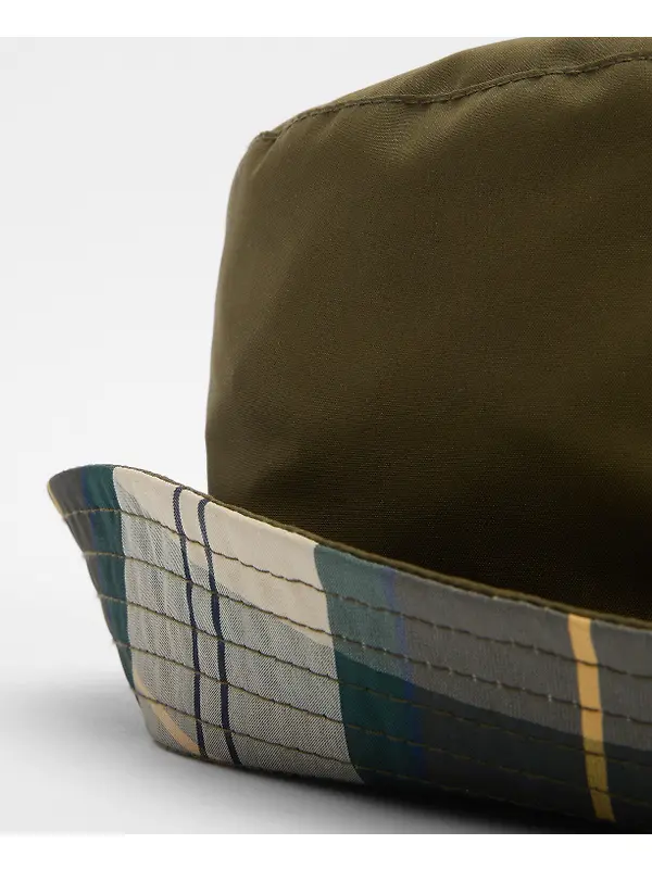 Barbour Men's Hutton Reversible Bucket Hat - Fern/Ancient Image 4