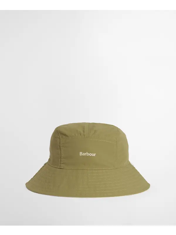 Barbour Men's Festival Reversible Bucket Hat - Bleached Olive Image 4