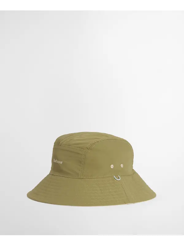 Barbour Men's Festival Reversible Bucket Hat - Bleached Olive Image 6