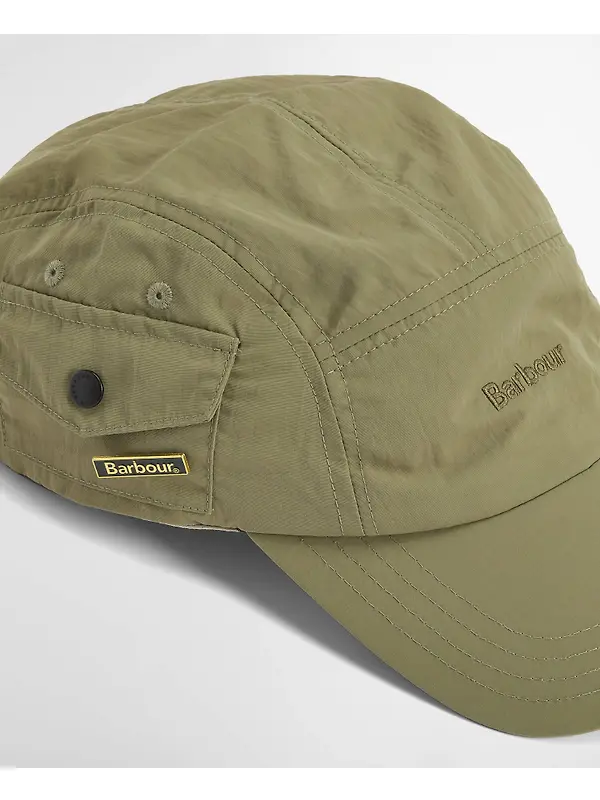 Barbour Men's Festival Pocket Cap - Bleached Olive Image 6