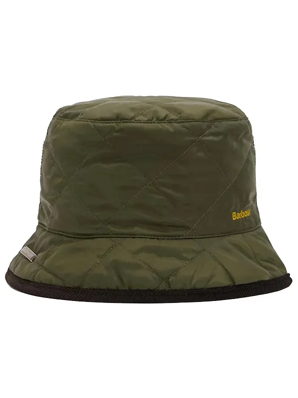 Barbour Men's Liddesdale Reversible Bucket Hat - Olive / Shadow Classic Tartan Image 1