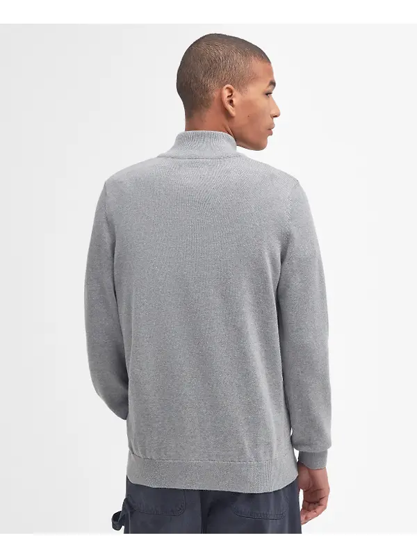 Barbour Men's Cotton Half Zip Jumper - Grey Image 4