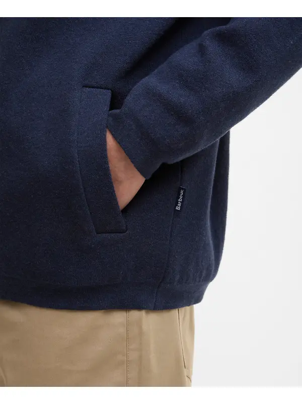Barbour Men's Crowcombe Knitted Zip Thru Jacket - Navy Image 6