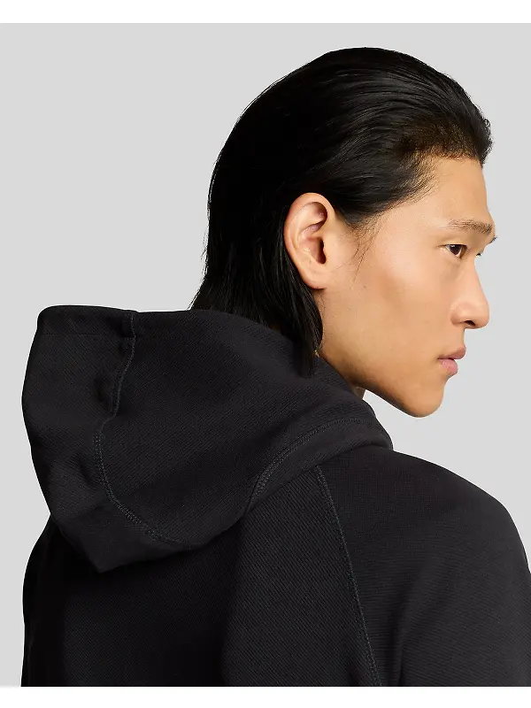 Lyle & Scott Men's Diagonal Interlock Zip Through Hoodie - Lacquer Image 6