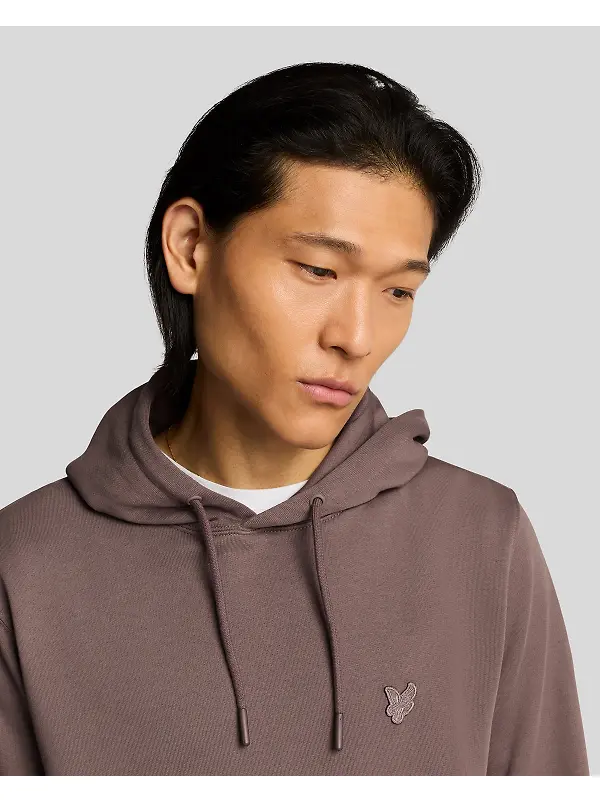 Lyle & Scott Men's Superfine Pullover Hoodie - Plum Truffle Image 5