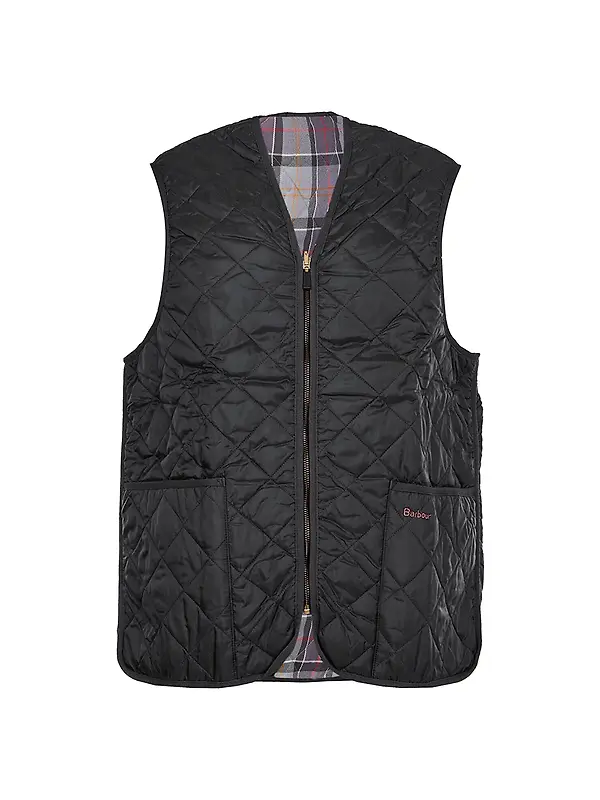 Barbour Men's Quilted Waistcoat/Zip-In Liner - Black/Modern Image 1
