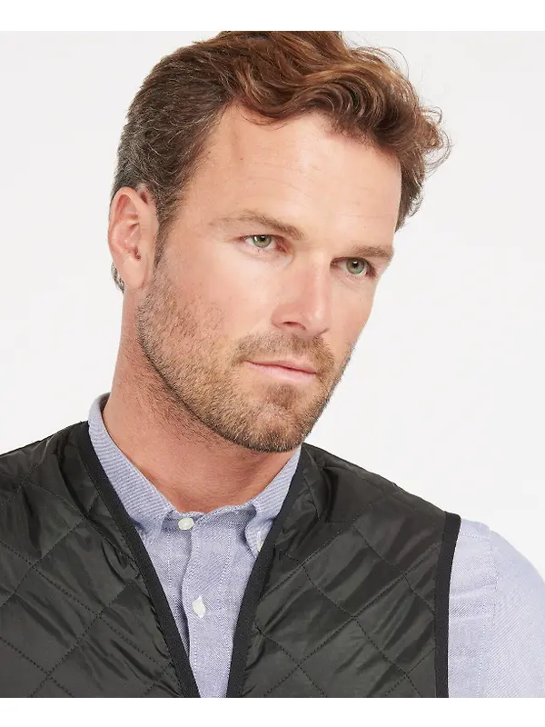 Barbour Men's Quilted Waistcoat/Zip-In Liner - Black/Modern Image 5