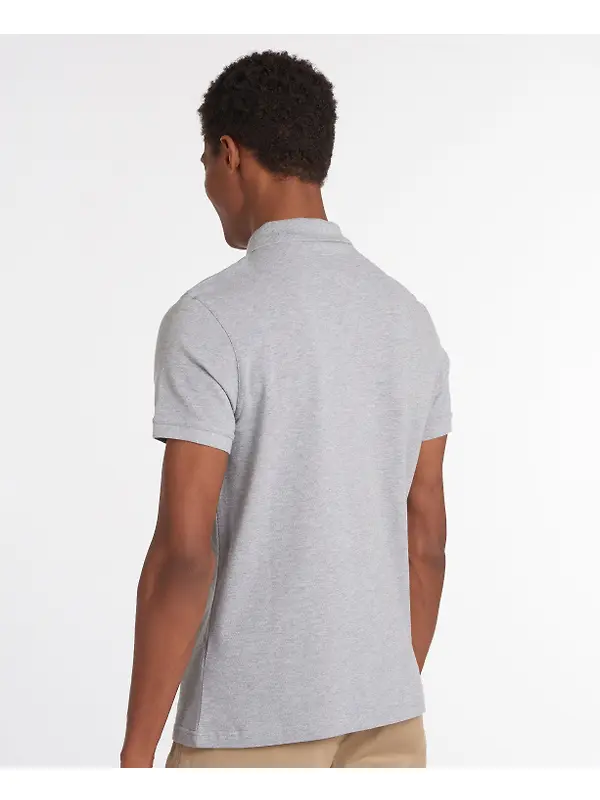 Barbour Men's Original Sports Tailored Polo Shirt - Grey Marl Image 3