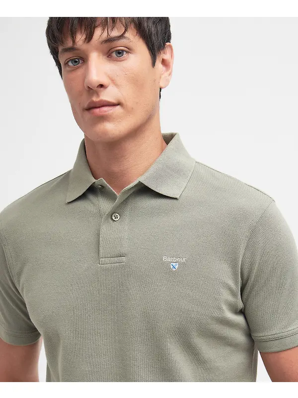 Barbour Men's Sports Short-Sleeved Polo Shirt - Dusty Green Image 5
