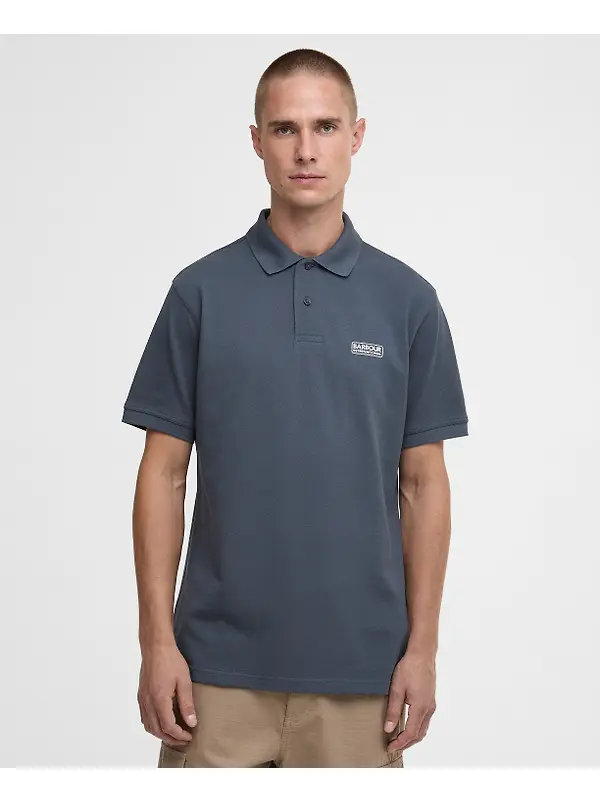 Barbour International Men's Essential Polo Shirt - Storm Grey Image 2
