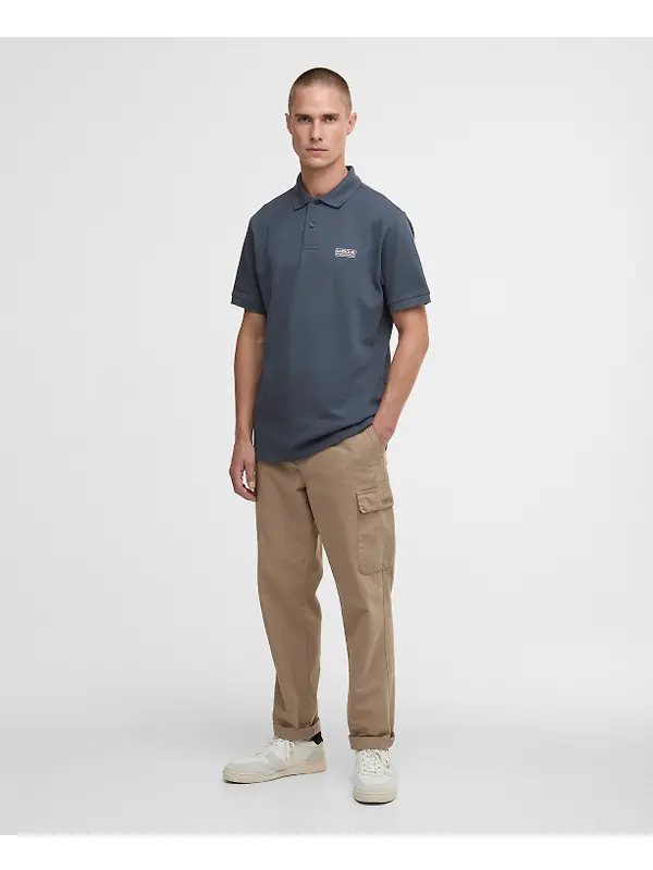 Barbour International Men's Essential Polo Shirt - Storm Grey Image 3