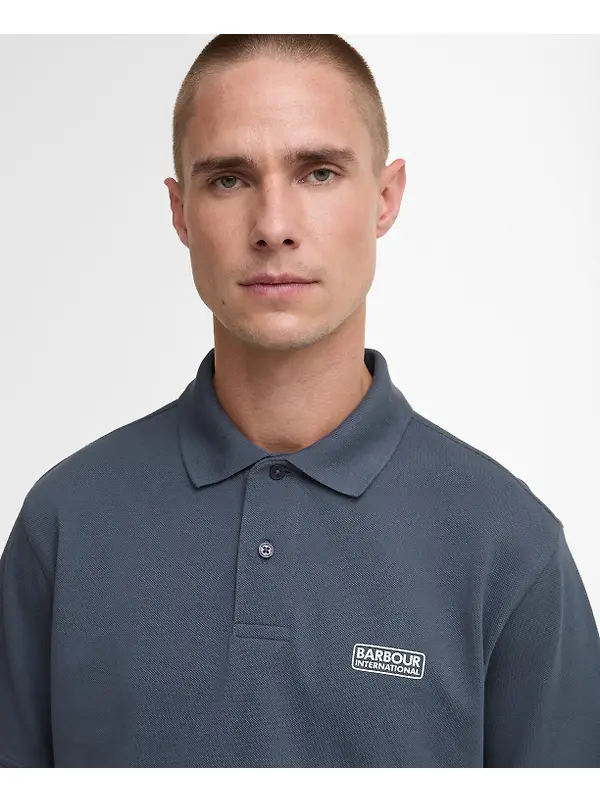 Barbour International Men's Essential Polo Shirt - Storm Grey Image 5