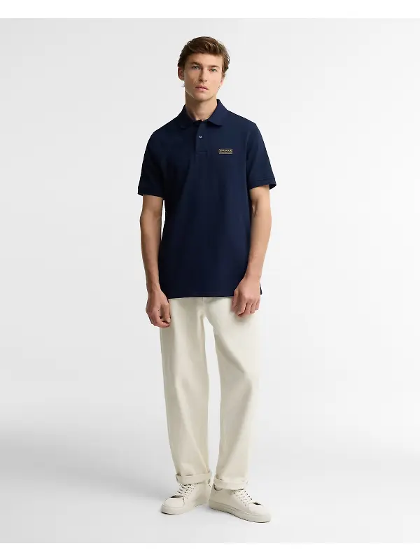 Barbour International Men's Essential Polo Shirt - Navy Blazer Image 3