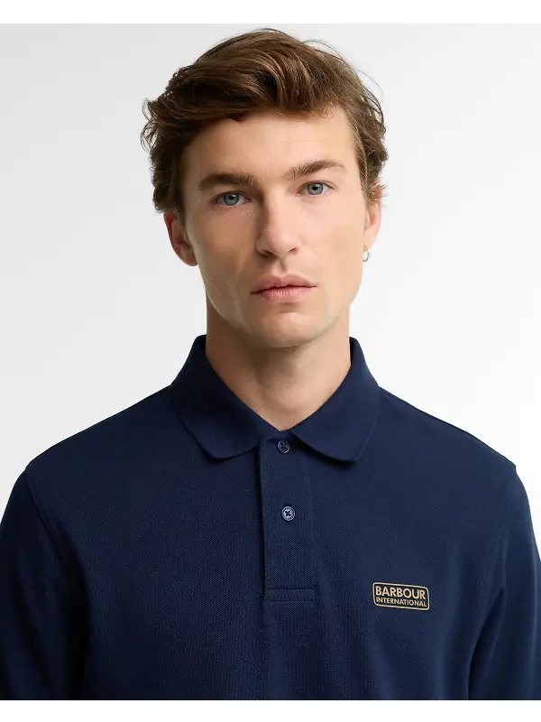 Barbour International Men's Essential Polo Shirt - Navy Blazer Image 5