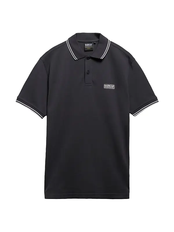 Barbour International Men's Evan Polo Shirt - Solid Asphalt Image 1