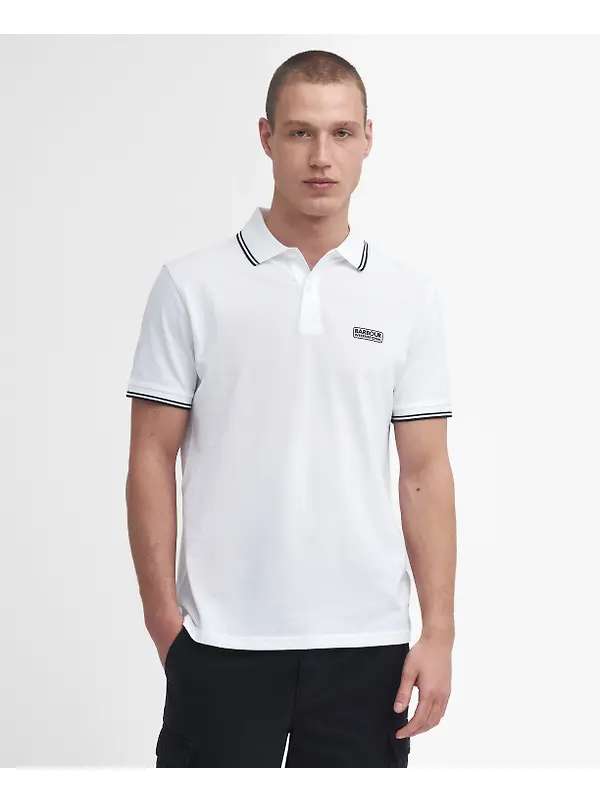 Barbour International Men's Evan Tipped Polo Shirt - White Image 2