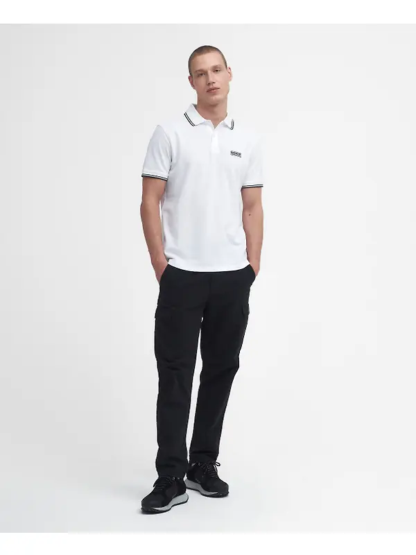 Barbour International Men's Evan Tipped Polo Shirt - White Image 3