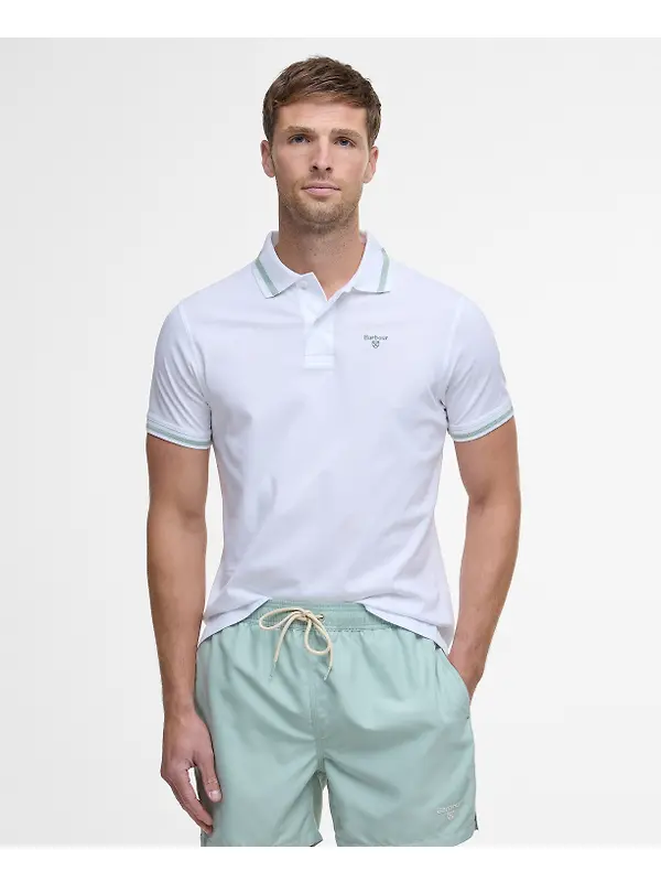 Barbour Men's Ferrybridge Lightweight Polo Shirt - Classic White Image 2