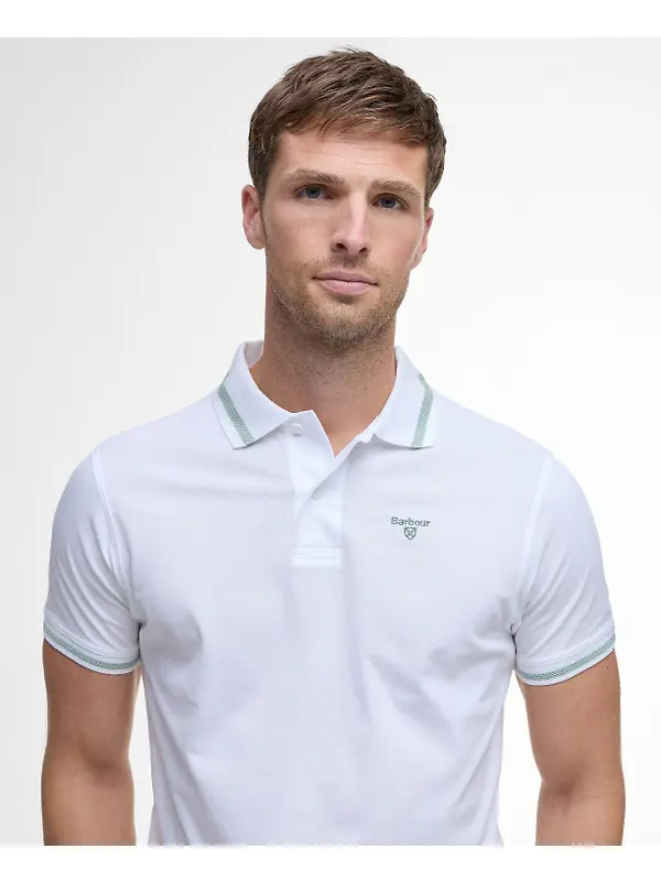 Barbour Men's Ferrybridge Lightweight Polo Shirt - Classic White Image 5