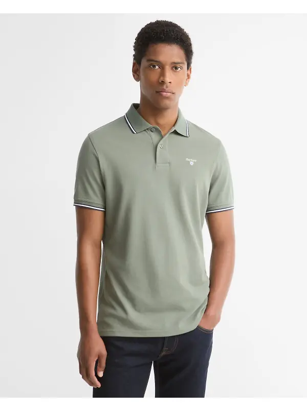 Barbour Men's Fielding Polo Shirt - Agave Green Image 2