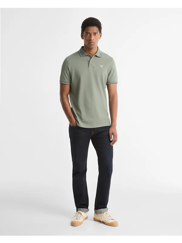 Barbour Men's Fielding Polo Shirt - Agave Green Image 3