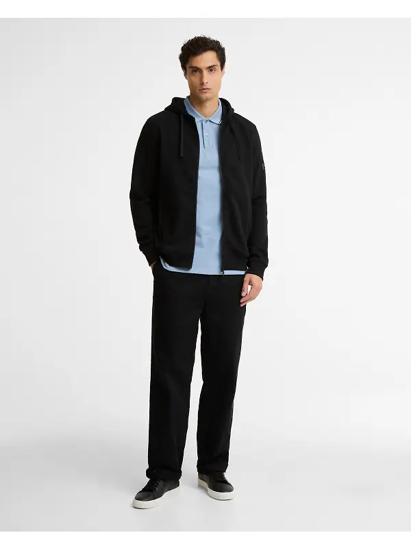 Barbour International Men's Map Zip-Up Hoodie - Black / Pewter Image 3