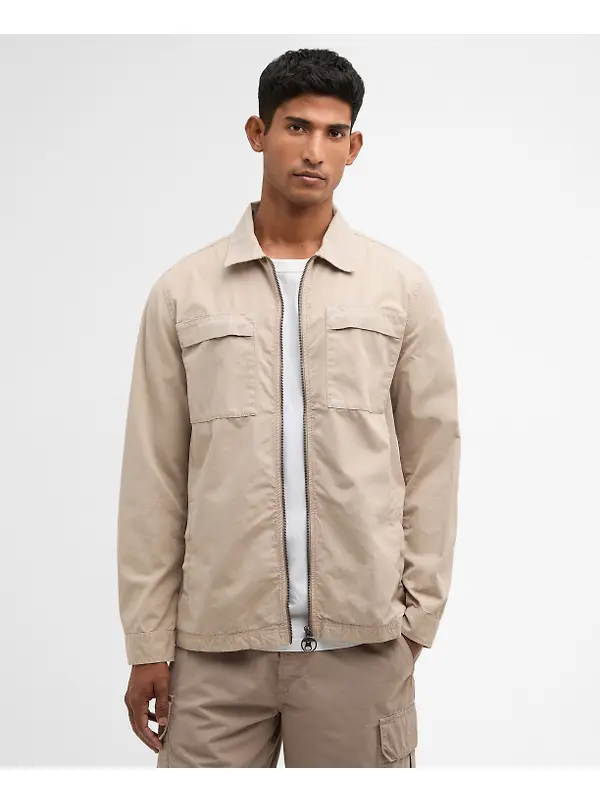 Barbour Men's Glendale Overshirt - Concrete Image 2