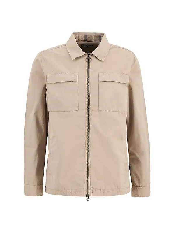 Barbour Men's Glendale Overshirt - Concrete Image 1