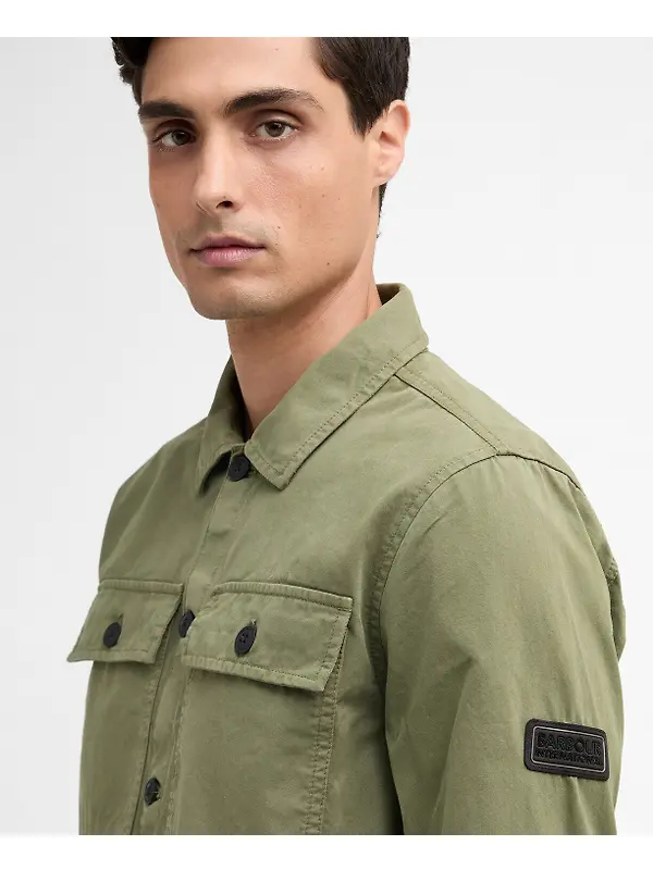 Barbour International Men's Arlo Overshirt - Burnt Olive Image 5