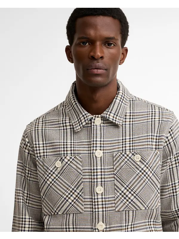 Barbour Men's Alderney Overshirt - Whisper White Image 5