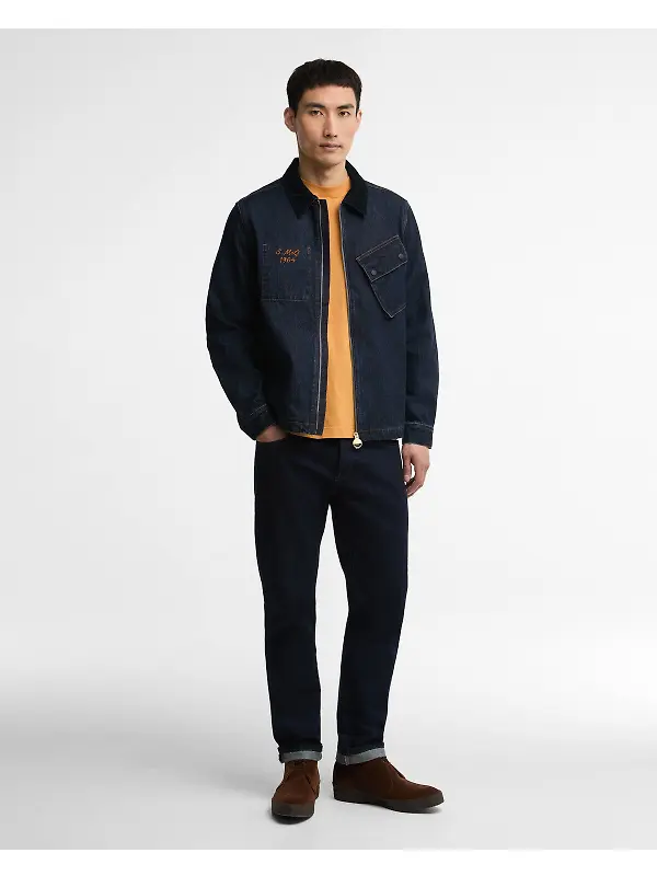 Barbour International Men's Steve McQueen Radial Overshirt - Indigo Image 3