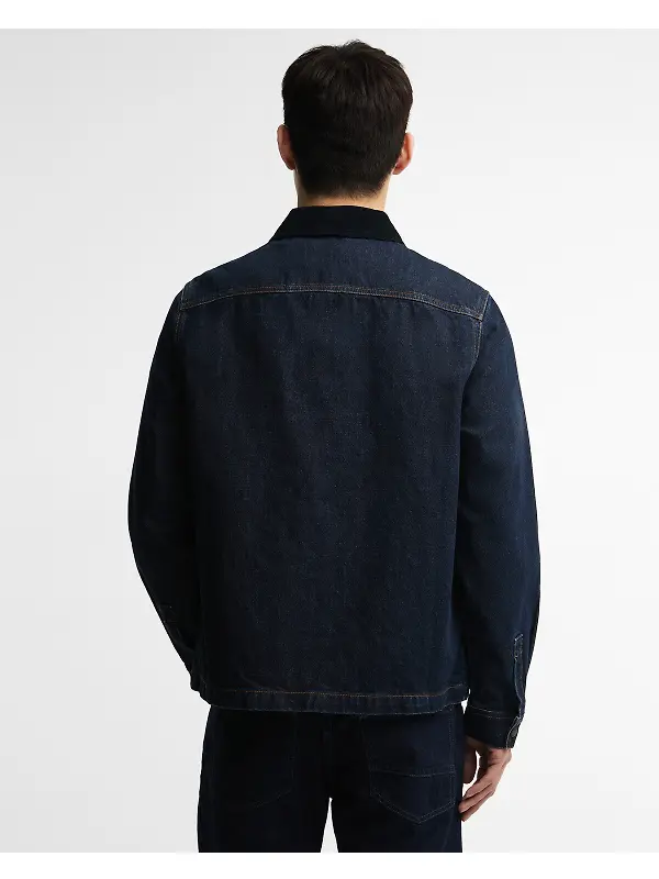 Barbour International Men's Steve McQueen Radial Overshirt - Indigo Image 4