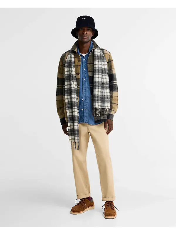 Barbour Men's Woodlane Brushed Check Overshirt - Birchwood Dress Tartan Image 3