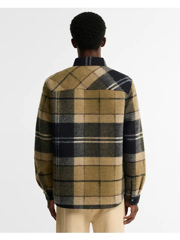 Barbour Men's Woodlane Brushed Check Overshirt - Birchwood Dress Tartan Image 4