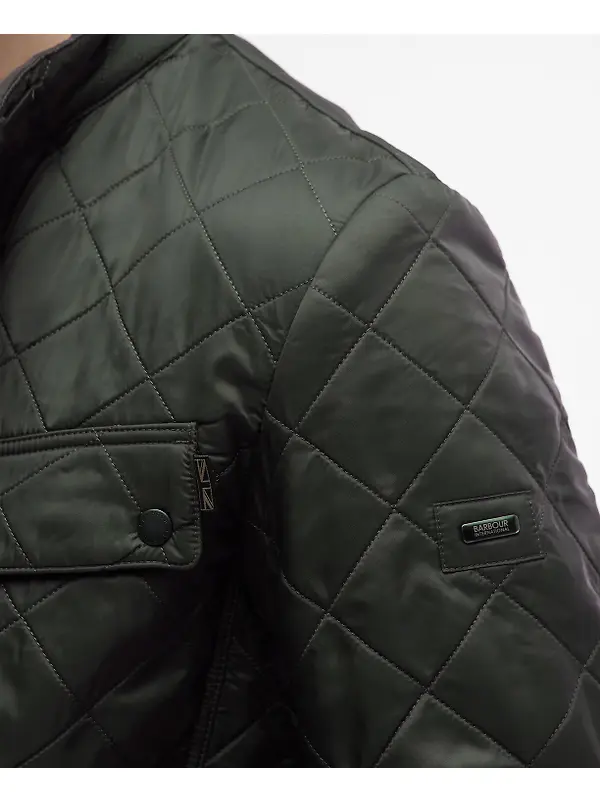 Barbour International Men's Ariel Polarquilt Jacket - Sage Image 7