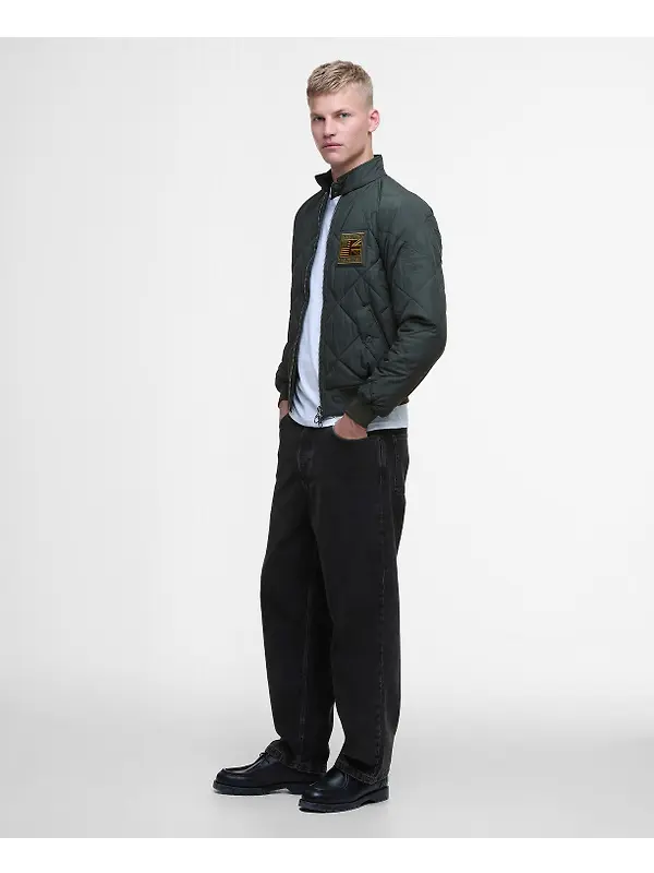 Barbour International Men's Steve McQueen Merchant Quilted Jacket - Sage Image 3