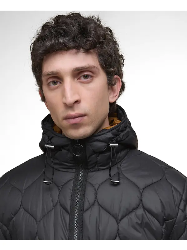 Barbour Men's Re-Engineered Hooded Spey Quilted Jacket - Black Image 5