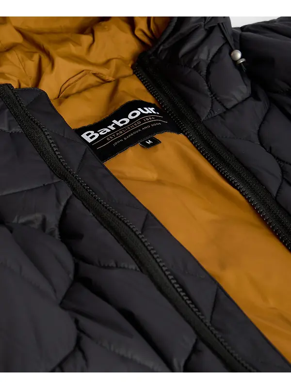 Barbour Men's Re-Engineered Hooded Spey Quilted Jacket - Black Image 7