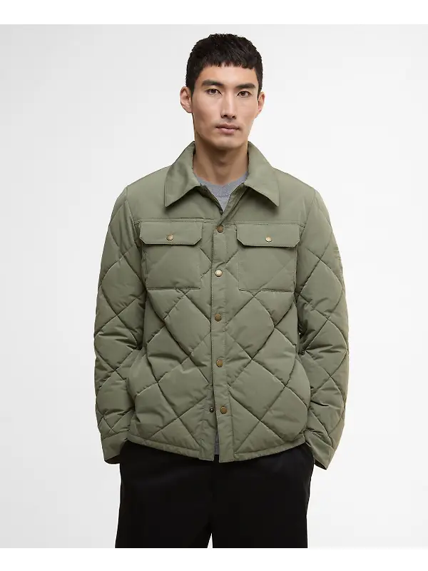 Barbour International Men's Axwell Puffer Jacket - Light Moss Image 2