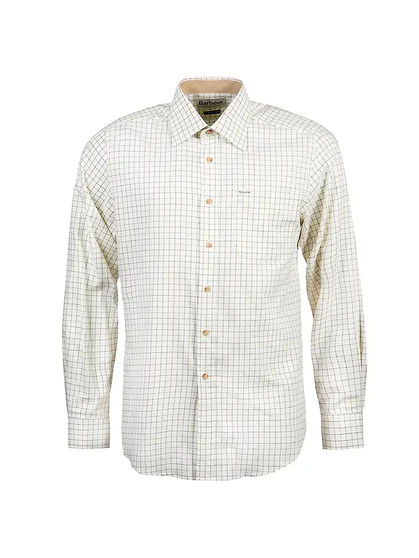 Barbour Men's Field Tattersall Shirt - Green/Brown Image 1