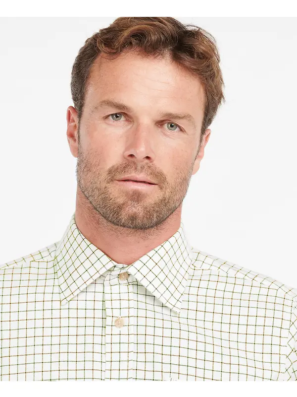 Barbour Men's Field Tattersall Shirt - Green/Brown Image 5