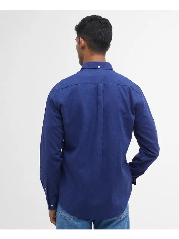 Barbour Men's Nelson Tailored Long-Sleeved Shirt - Indigo Image 4