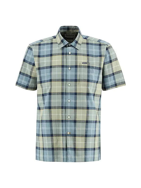 Barbour Men's Gordon Short-Sleeved Tailored Shirt - Highland Loch Tartan Image 1