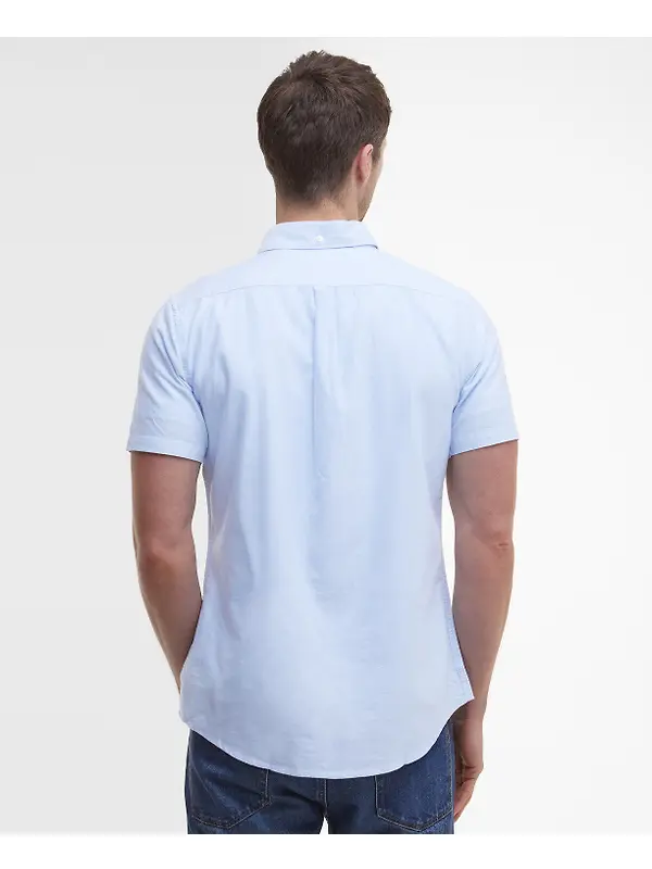 Barbour Men's Oxtown Oxford Tailored Short-Sleeved Shirt - Sky Image 4