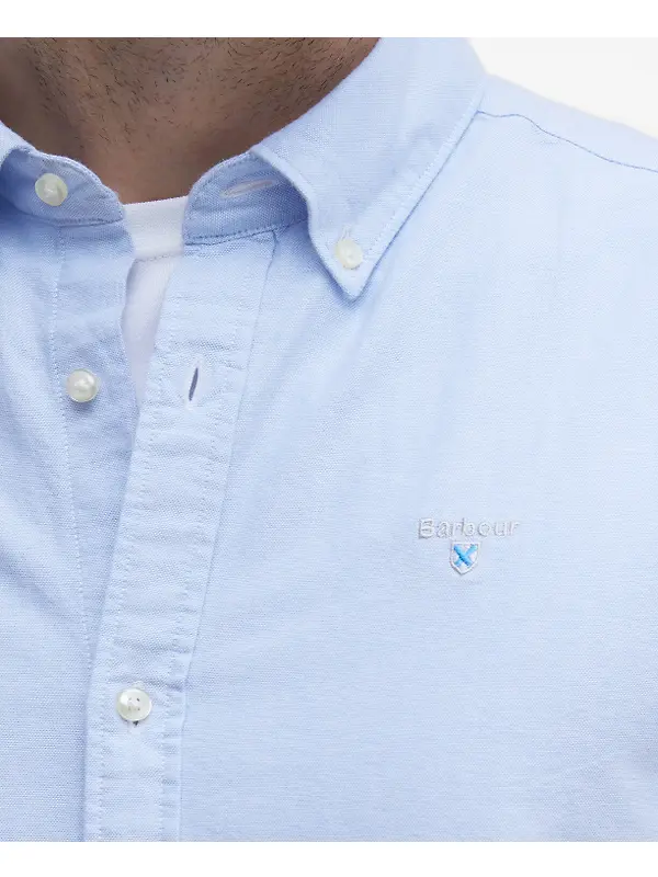 Barbour Men's Oxtown Oxford Tailored Short-Sleeved Shirt - Sky Image 6