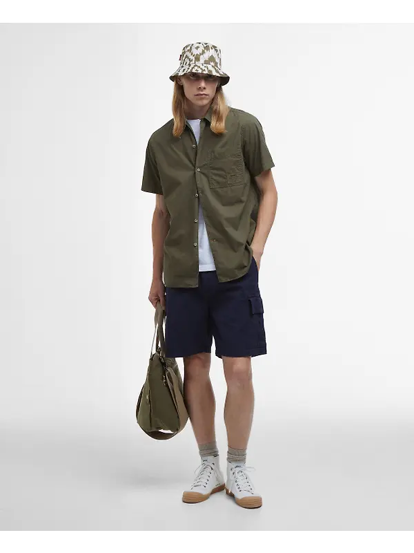 Barbour Men's Holywell Relaxed Short-Sleeved Shirt - Light Sage Image 3