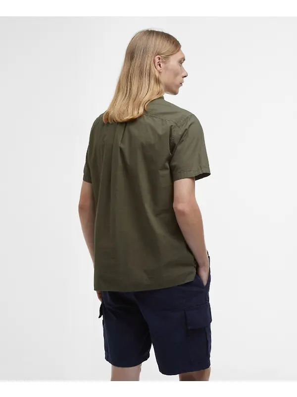 Barbour Men's Holywell Relaxed Short-Sleeved Shirt - Light Sage Image 4