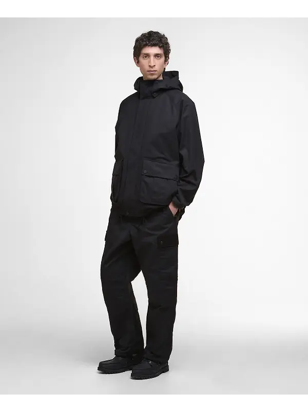 Barbour Men's Re-Engineered Hooded Wading Spey Showerproof Jacket - Black Image 3