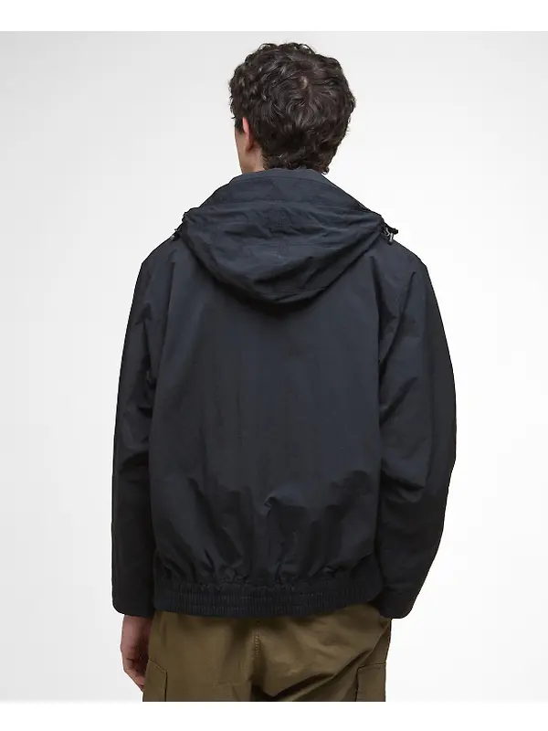 Barbour Men's Re-Engineered Hooded Showerproof Flight Bedale Jacket - Black Image 4