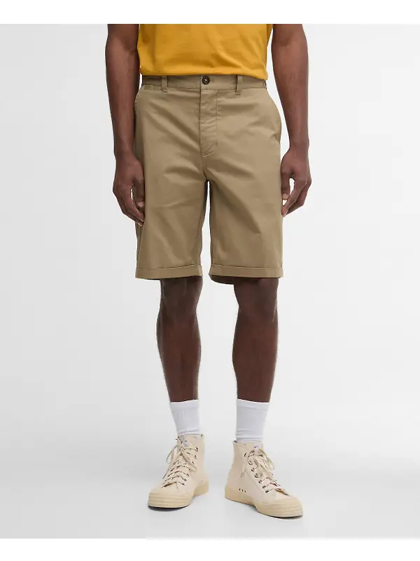 Barbour Men's Smart Chino Shorts - Grey Olive Image 3